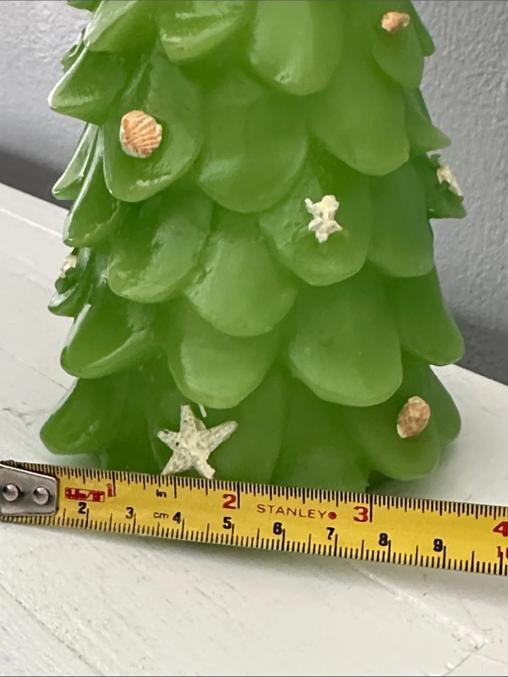 Beach Star Vivid Lime Green Christmas Tree Candle Unbranded